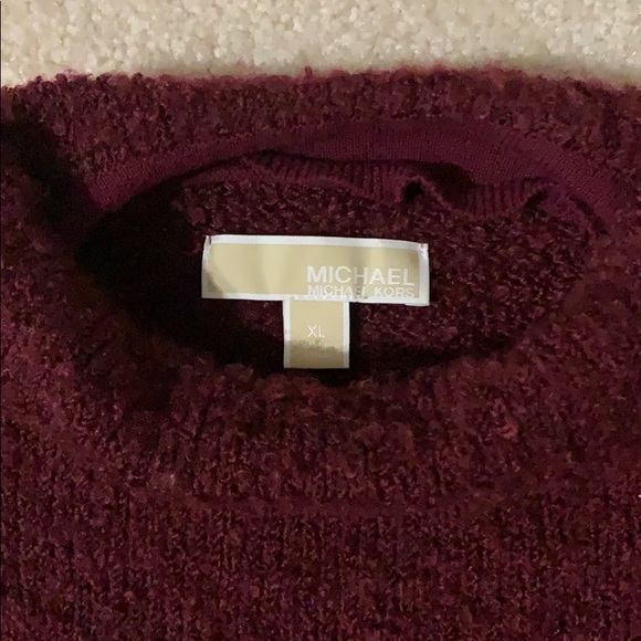 Michael Kors Wine Red Turtleneck Sweater - Picture 3 of 4